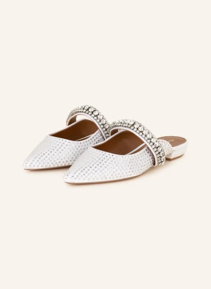 KURT GEIGER Mules PRINCELY CRYSTALS with decorative gems, Color: WHITE (Image 1)