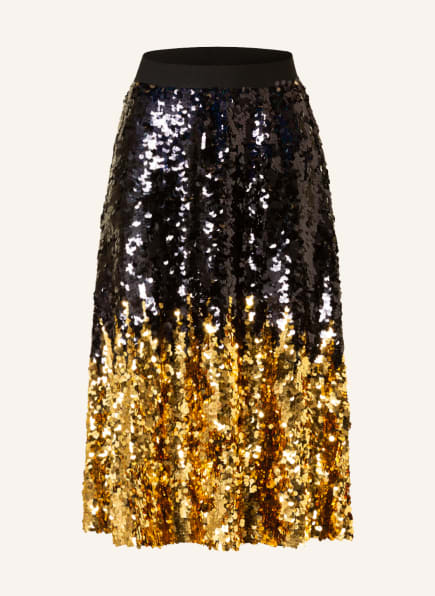 Delicatelove Skirt EDDA with sequins, Color: BLACK/ GOLD (Image 1)