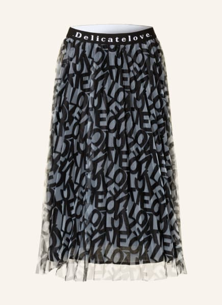 Delicatelove Pleated skirt EMILY , Color: BLACK/ LIGHT BLUE (Image 1)