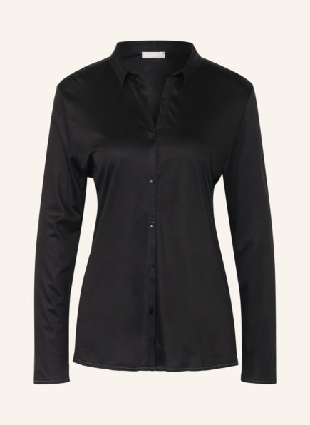 HANRO Pajama shirt GRAND CENTRAL, Color: BLACK (Image 1)