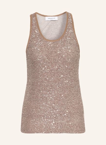 FABIANA FILIPPI Knit top with sequins, Color: TAUPE (Image 1)