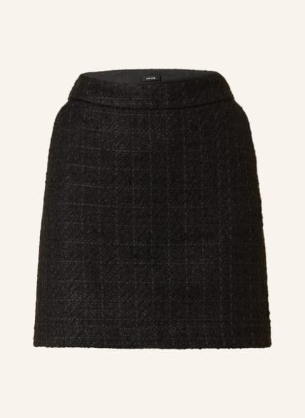 OPUS Bouclé skirt RAVEKI, Color: BLACK (Image 1)