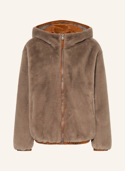 LUISA CERANO Faux fur jacket, Color: BEIGE (Image 1)