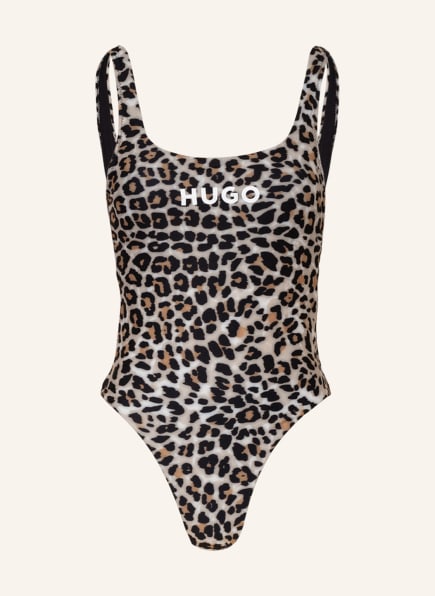 HUGO Swimsuit LEO, Color: BEIGE/ BLACK (Image 1)