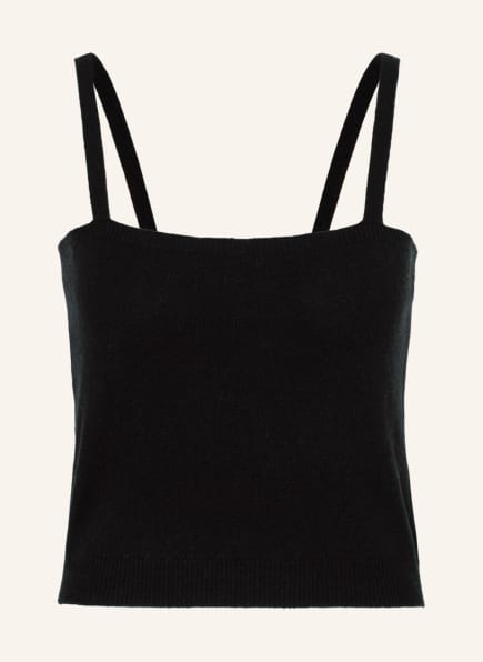 (THE MERCER) N.Y. Cropped knit top in cashmere, Color: BLACK (Image 1)