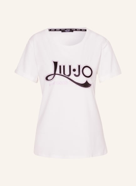 LIU JO T-shirt with decorative gems , Color: WHITE (Image 1)