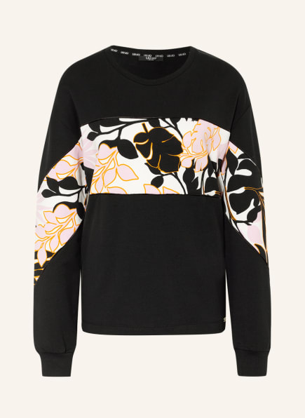 LIU JO Sweatshirt , Color: BLACK/ WHITE/ PINK (Image 1)