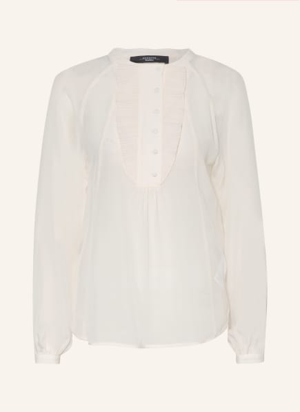 WEEKEND MaxMara Blouse-style shirt PROSIT in mixed materials with frills, Color: ECRU (Image 1)