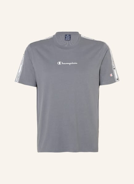 Champion T-Shirt mit Galonstreifen , Farbe: GRAU (Bild 1)