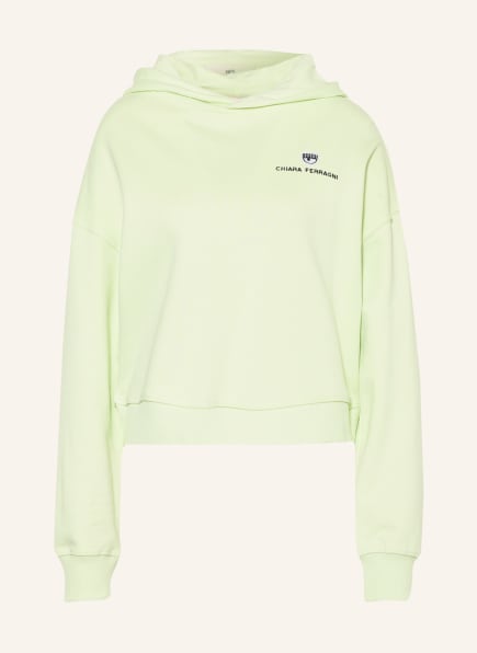 light green cropped hoodie