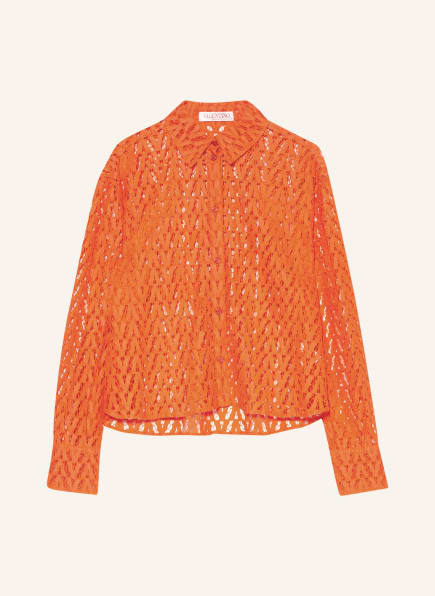 VALENTINO Lace shirt blouse, Color: ORANGE (Image 1)