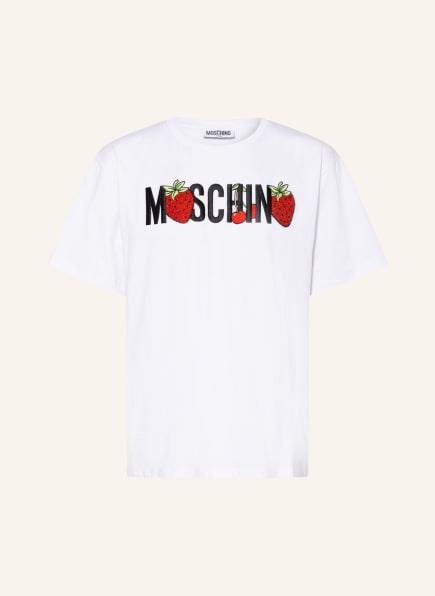 MOSCHINO T-Shirt mit Perlen, Farbe: WEISS (Bild 1)