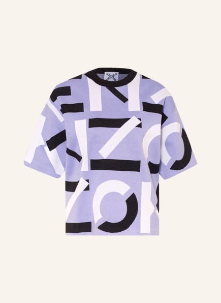 KENZO Knit shirt in black/ light purple 