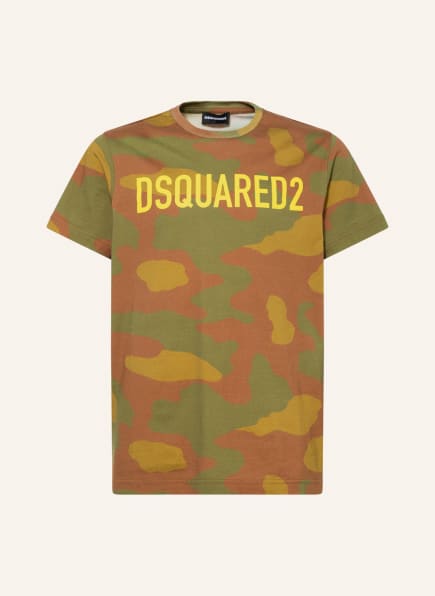 DSQUARED2 T-Shirt, Farbe: BRAUN/ OLIV/ GELB (Bild 1)