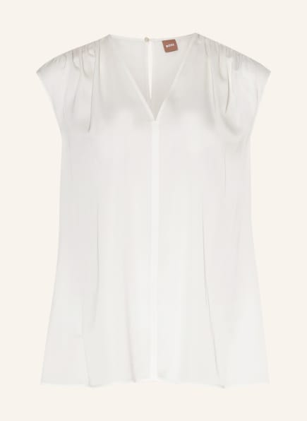 BOSS Blouse-style shirt IORE in silk, Color: ECRU (Image 1)