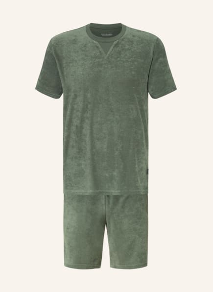 SCHIESSER Shorty-Schlafanzug FROTTEE NIGHTWEAR, Farbe: KHAKI (Bild 1)
