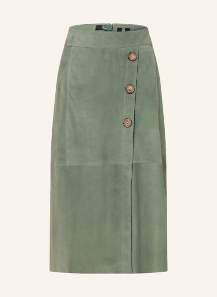 RIANI Leather skirt , Color: OLIVE (Image 1)