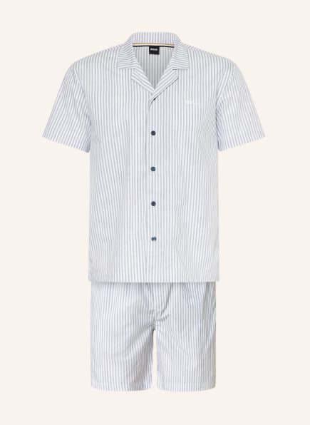 BOSS Shorty-Schlafanzug EXPERIENCE , Farbe: WEISS/ HELLBLAU (Bild 1)