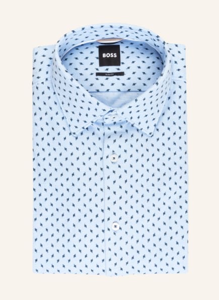BOSS Koszula z dżerseju HANK slim fit, Kolor: JASNONIEBIESKI/ NIEBIESKI (Obrazek 1)
