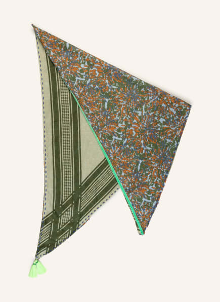 CODELLO Dreieckstuch, Farbe: GRÜN/ HELLBLAU/ DUNKELORANGE (Bild 1)