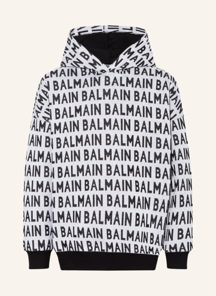 BALMAIN Hoodie, Farbe: HELLGRAU/ SCHWARZ (Bild 1)