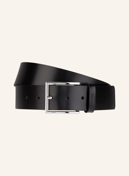 HUGO Leather belt GIASPO , Color: BLACK (Image 1)