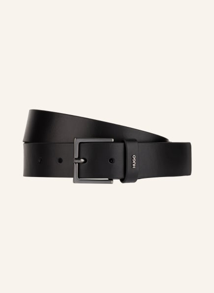 HUGO Leather belt GIOVE, Color: BLACK (Image 1)