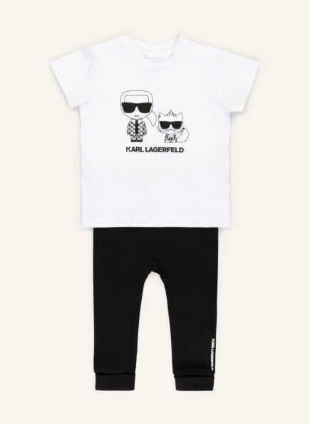 KARL LAGERFELD KIDS Set: T-Shirt und Leggings, Farbe: WEISS/ SCHWARZ (Bild 1)