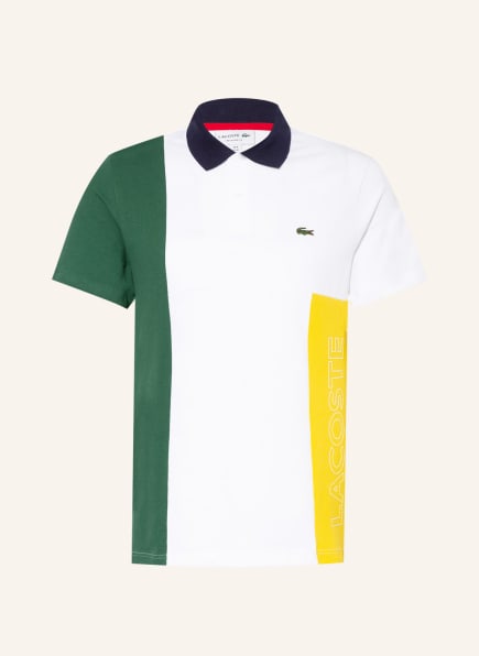 LACOSTE Piqué-Poloshirt, Farbe: WEISS/ GRÜN/ GELB (Bild 1)