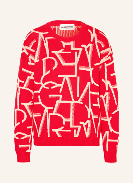 ARMEDANGELS Sweater OLESSYAA, Color: RED/ LIGHT PINK (Image 1)
