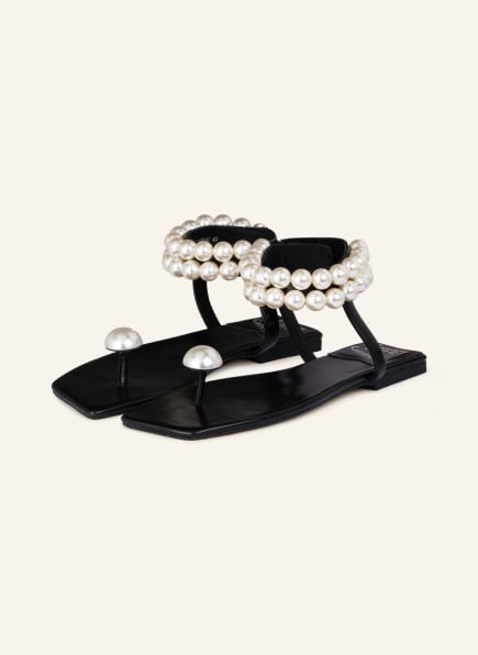 jeffrey campbell Flip flops CHATEAU with beading, Color: BLACK (Image 1)