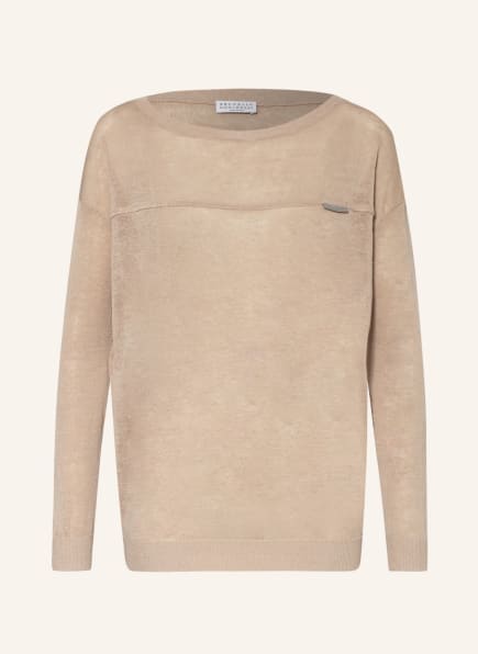 BRUNELLO CUCINELLI Linen sweater, Color: BEIGE (Image 1)