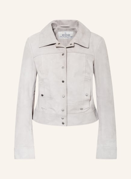 MILESTONE Lederjacke , Farbe: HELLGRAU (Bild 1)