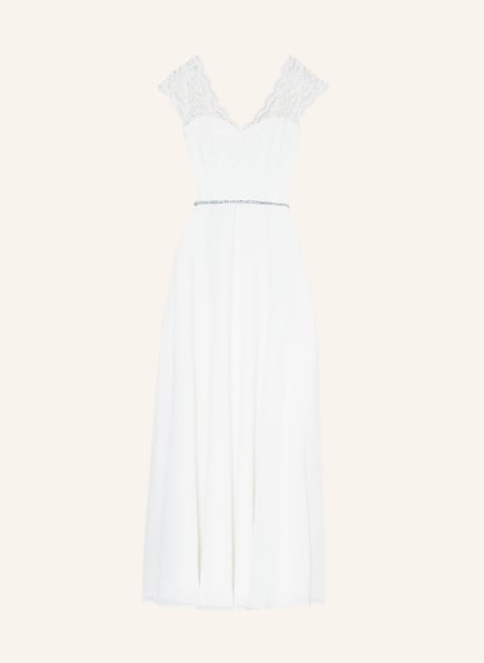 SWING Evening dress with lace , Color: WHITE (Image 1)