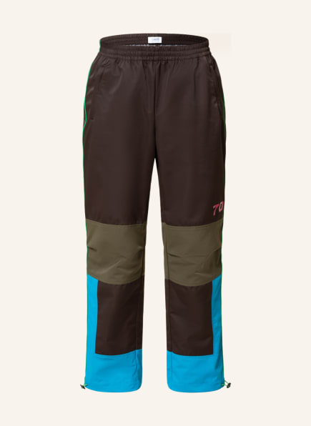 7 DAYS ACTIVE Trousers TRAWLER in jogger style, Color: DARK BROWN/ OLIVE/ TURQUOISE (Image 1)