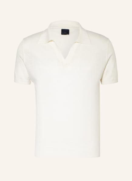 EDUARD DRESSLER Strick-Poloshirt mit Leinen, Farbe: ECRU (Bild 1)
