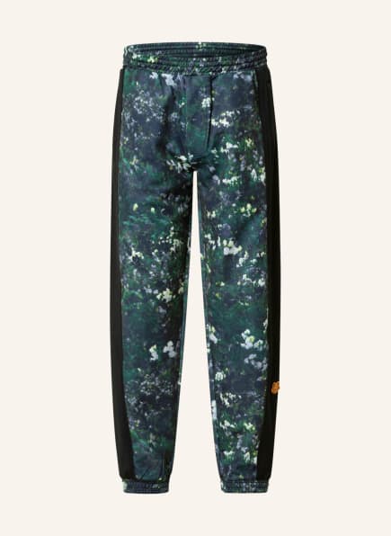 KENZO Track pants with tuxedo stripes , Color: BLACK/ GREEN/ WHITE (Image 1)
