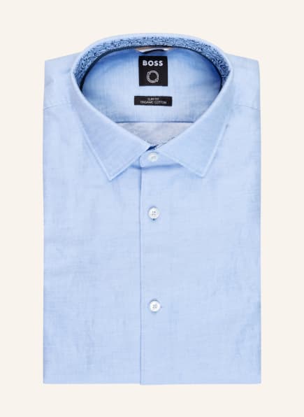 BOSS Hemd HANK mit Leinen Slim Fit , Farbe: HELLBLAU (Bild 1)