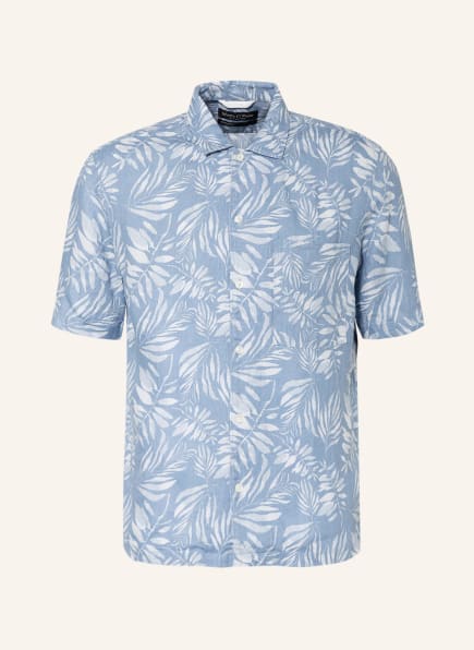 Marc O'Polo Kurzarm-Hemd Regular Fit aus Leinen, Farbe: HELLBLAU/ WEISS (Bild 1)
