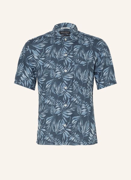Marc O'Polo Kurzarm-Hemd Regular Fit aus Leinen, Farbe: BLAUGRAU/ HELLBLAU/ BLAU (Bild 1)