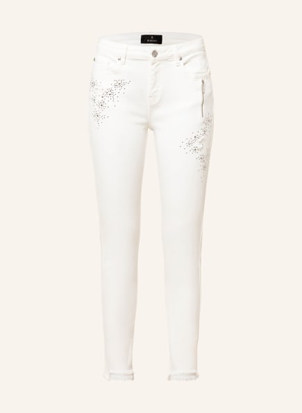 monari Destroyed Jeans mit Nietenbesatz, Farbe: 102 off-white (Bild 1)