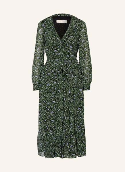MICHAEL KORS Wrap dress with ruffle trim, Color: OLIVE/ LIGHT BLUE/ BLACK (Image 1)