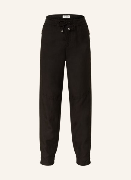 Marc O'Polo Pants LONTTA in jogger style with linen, Color: BLACK (Image 1)