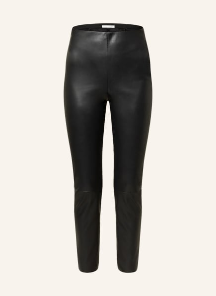 oui 7/8 leggings in leather look, Color: BLACK (Image 1)
