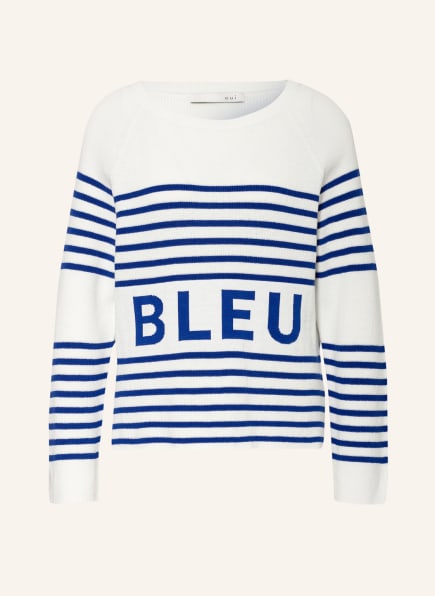 oui Pullover, Farbe: WEISS/ BLAU (Bild 1)