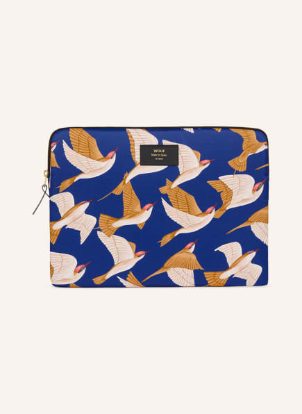 WOUF Laptop sleeve BLUE BIRDS, Color: BLUE/ DARK YELLOW/ WHITE (Image 1)