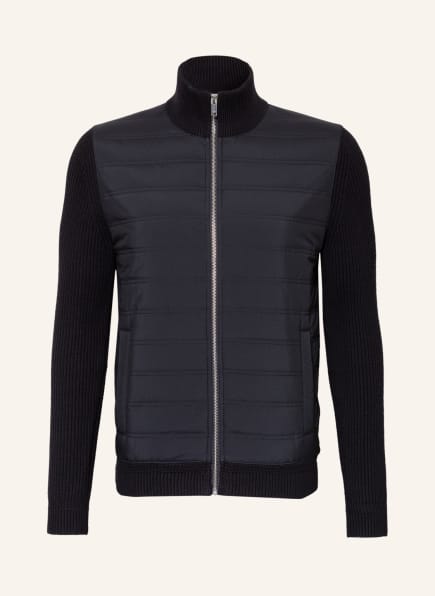 REISS Quilted jacket TRAINER in mixed materials 