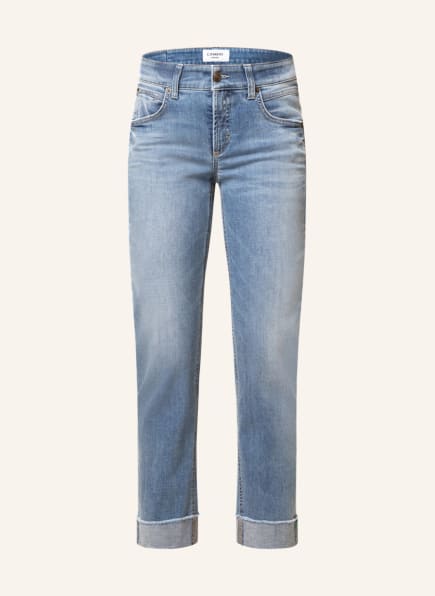 CAMBIO 7/8 jeans PINA with decorative gems, Color: 5257 medium splinted contrast (Image 1)