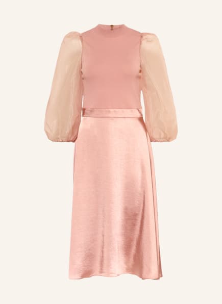 TED BAKER Kleid LHARRA im Materialmix mit 3/4-Arm, Farbe: ROSÉ (Bild 1)