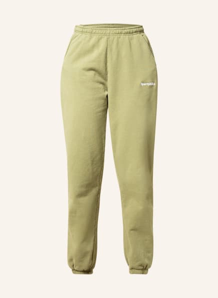 SPORTY & RICH Sweatpants, Farbe: OLIV/ WEISS (Bild 1)